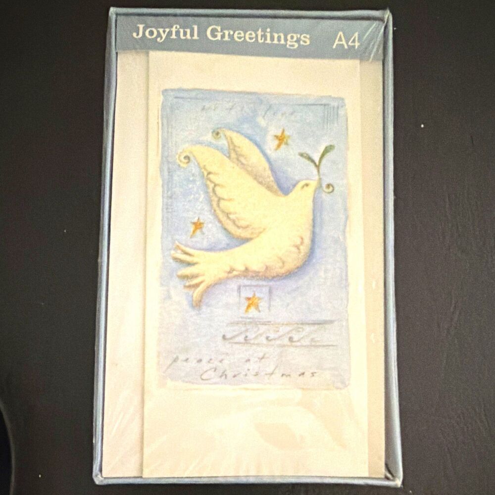 Target Joyful Greetings Christmas Holiday Dove Blue/White Cards w/ Envelopes